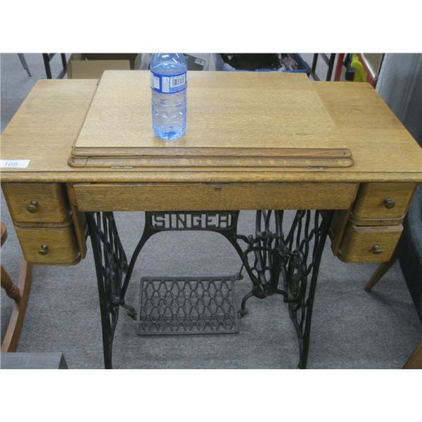 vintage Singer sewing machine & table