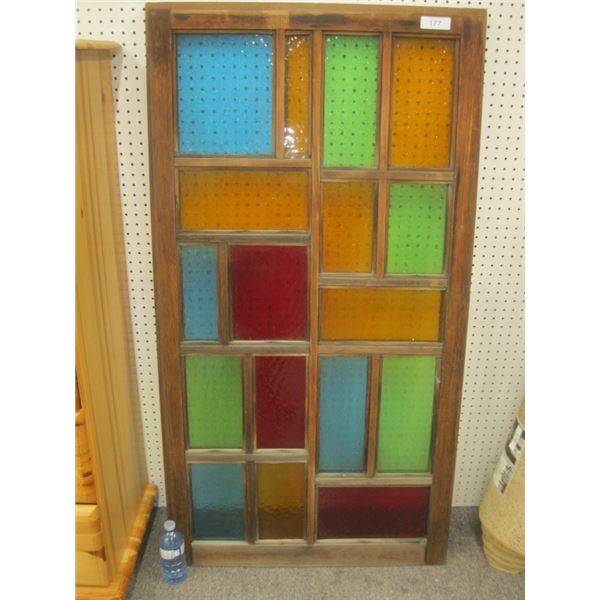 stained glass window 30" x 56"