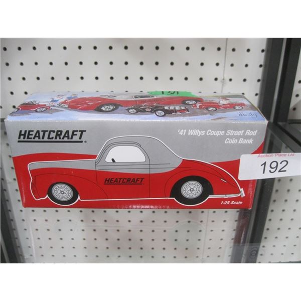 New Heatcraft '41Willys Coupe Street Rod coin bank