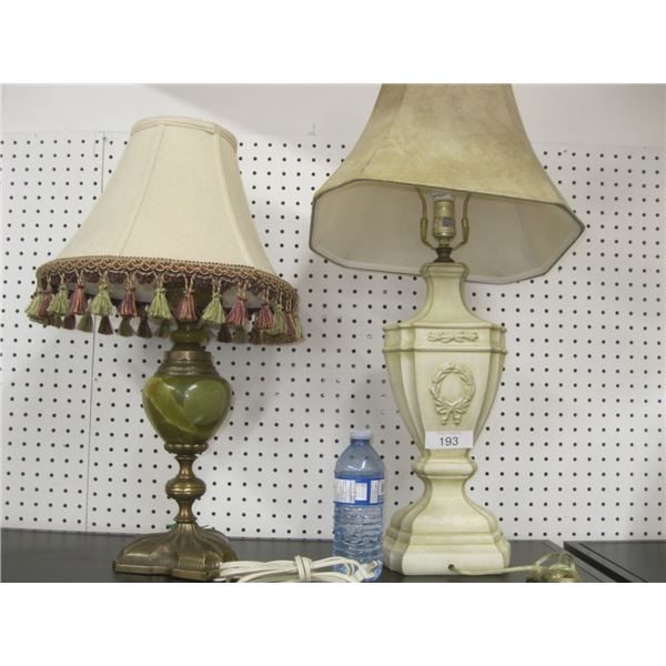 table lamps one with brass bottom