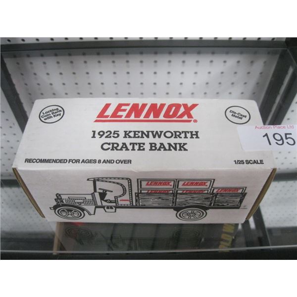 new Lennox die-cast metal 1925 Kenworth crate bank