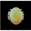 Image 2 : 8.26 ctw Opal and Diamond Ring - Platinum