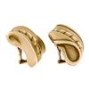 Image 7 : Vintage 1982 Kieselstein Cord 18k Yellow Gold Wavy Textured Clip On Earrings