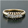 Image 2 : 14K Yellow Gold 0.75 ctw Marquise Cut Prong Set Diamond 4.85mm Pyramid Band Ring