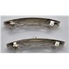 Image 2 : Pair of Navajo Sterling Turquoise Barrettes