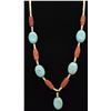 Image 2 : Turquoise and Shell Heishi Necklace and Earrings