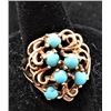 Image 2 : Estate 14K Gold and Turquoise Ring, Size 6.5