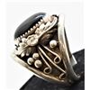 Image 2 : Navajo Sterling Onyx Ring, Size 11