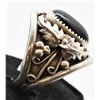 Image 3 : Navajo Sterling Onyx Ring, Size 11