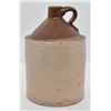 Antique Crock Whiskey Jug with Glazed Top