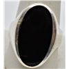 Image 1 : Navajo Sterling Onyx Ring, Size 12