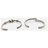 Image 2 : 2 Sterling Cuff Bracelets
