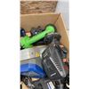Image 2 : BOX OF MASTERCRAFT BATTERIES, POWER TOOLS AND BOX OF SHOPLIGHTS