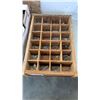 Image 2 : BOX OF GARDON HANGERS, WHEELS, SHELF BRACKETS AND WOOD CUBICLE ORGANIZER