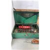 Image 8 : 2 CAMPING STOVES, PROPANE TANK, AND BBQ TOOL SET