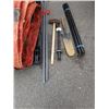 Image 2 : SLEDGEHAMMER, WRAP TOOL, SHOVEL HEAD, AND PIPE CLAMPS