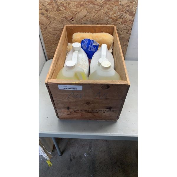 2 CRATES OF NEW CLEANER AND OIL