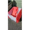 Image 2 : 9 STACKABLE STORAGE TOTES WITH BUILT IN LIDS