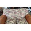 Image 2 : STUDDED LEATHER AND FABRIC SOFA