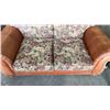 Image 3 : STUDDED LEATHER AND FABRIC SOFA