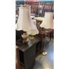 Image 1 : 2 BRASS TABLE LAMPS AND FLOOR LAMP