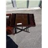 Image 3 : GLASS INSERT END TABLE WITH FOLDING TV TRAY WITH REMOVABLE TRAY AND EXTRA TRAY