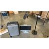 Image 1 : BLACK HARDCASE LUGGAGE WITH PANASONIC TV AND FLOORLAMP
