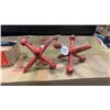 Image 2 : BOX OF NEW SHARK TAIL DRAWER HANDLES, WALL HOOKS AND BOOKENDS, ALL ITEMS ARE METAL AND NEW
