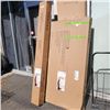 Image 2 : AS NEW GREY CAMILLE QUEEN SIZE BED FRAME - DARK WOOD AND GREY - RETAIL $799