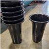 Image 2 : STACK OF NEW 10 PLASTIC ORCHID GARDEN PLANT CONTAINERS BLACK RETAIL $46 FOR 4