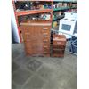 Image 1 : VINTAGE 5 DRAWER WATERFALL DRESSER AND MATCHING NIGHTSTAND