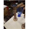Image 2 : 2 ART GLASS VASES, BOWL AND 2 PILLAR STANDS