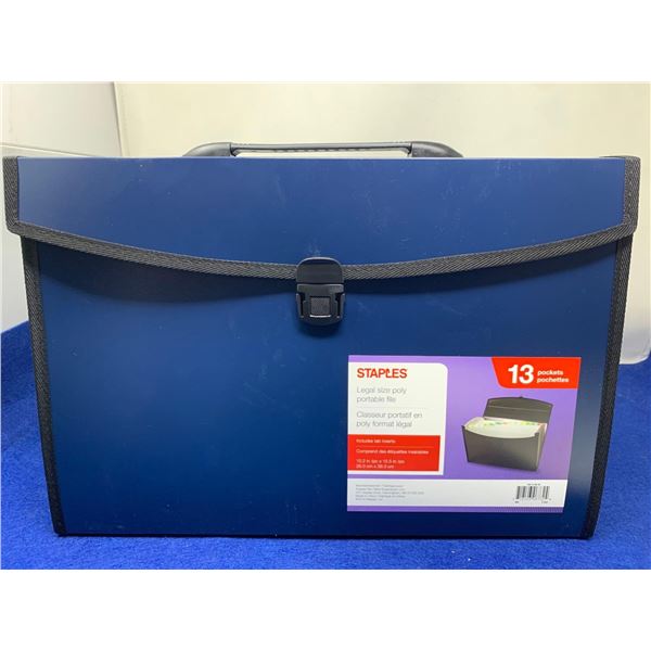 Staples Legal Size Poly Portable File (with 13 Pockets)