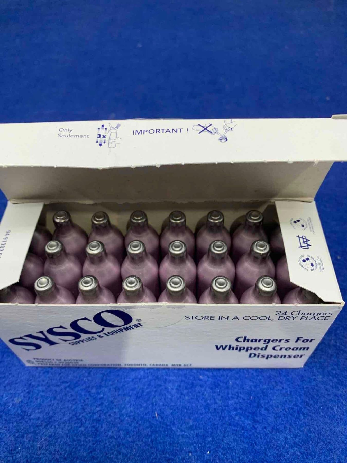 Sysco Chargers for Whipped Cream Dispenser (24 chargers)