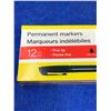 Image 2 : Permanent Markers- 12qty Fine Tip Black