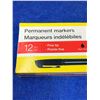 Image 2 : Permanent Markers- 12qty Fine Tip Black