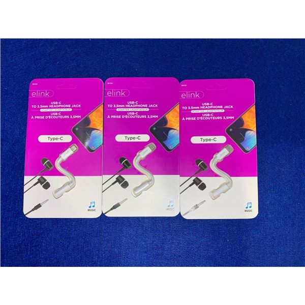 eLink USB-C Type C 3.5mm Headphone (3ct)