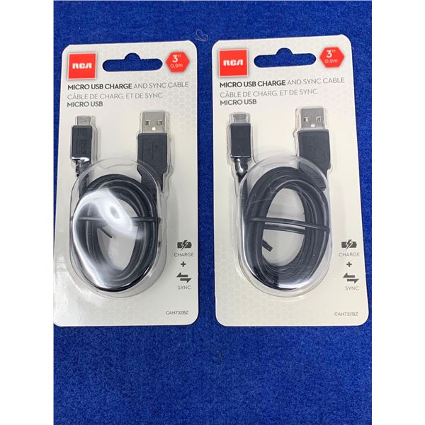 RCA Micro USB Charge and Sync (2ct) 3ft Cable