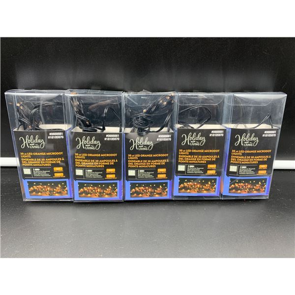 Holiday Living LED Orange Microdot Lights (5 x 30ct)