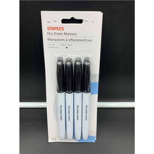 Staples Dry Erase Markers (2 x 4) Black