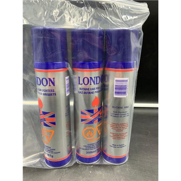 London Butane Gas for Lighters (3 x 300ml)