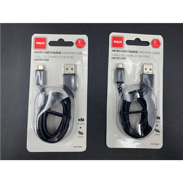 RCA Micro USB Charge and Sync Cable (2 x 3ft)
