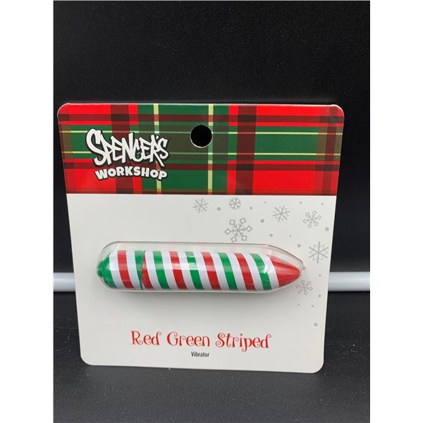 Spencers Red Green Striped Personal Massager