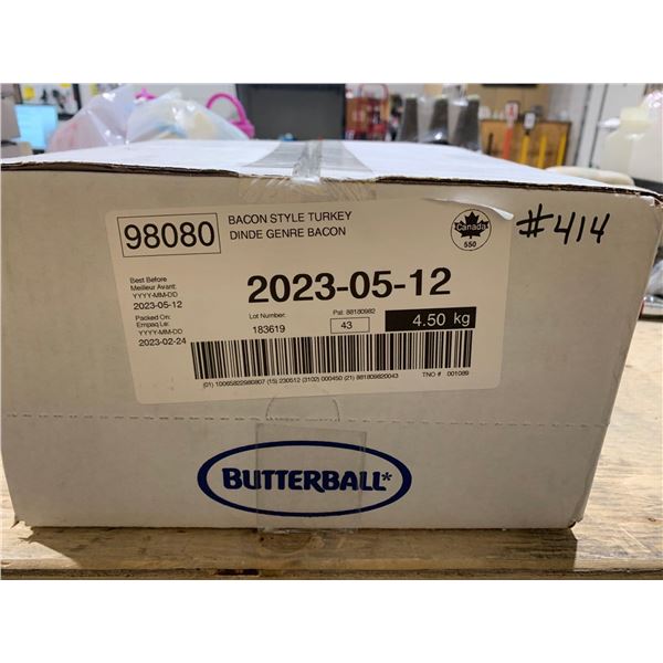 Frozen Butterball Bacon Style Turkey - 4.5 Kg (10 Individual Packages)
