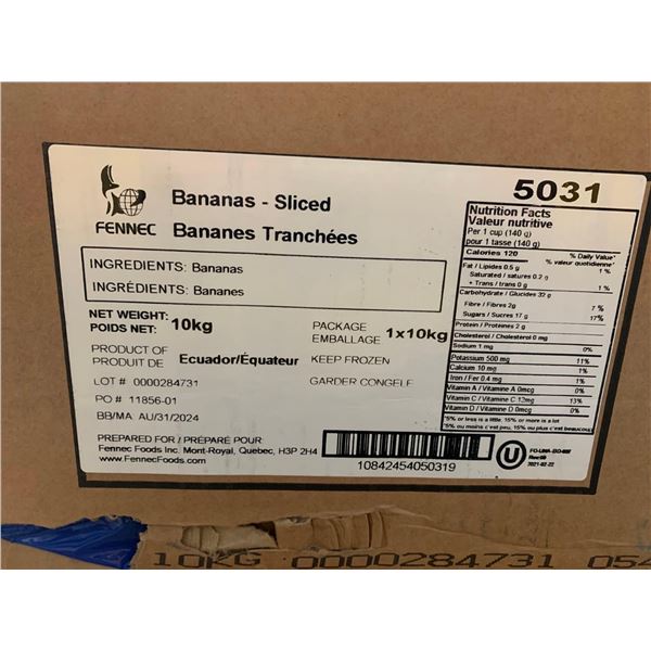 Frozen Fennec Banana Slices 21Kg