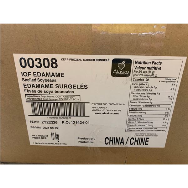 Frozen - Alasko IQF Edamame (Shelled Soy Beans) 10Kg