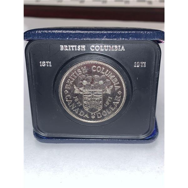 Royal Canadian Mint 1871-1971 British Columbia Cased $1.00 Coin