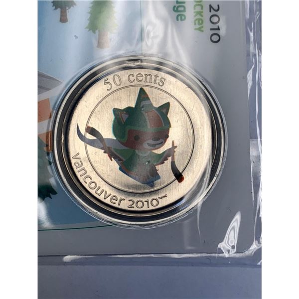 Royal Canadian Mint Vancouver 2010 Olympics Ice Sledge Hockey Quarter