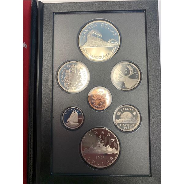 Royal Canadian Mint 1886-1986 , 100 Anniversary of Trans Continental Railroad engine No.371,  Specim