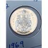 Image 1 : Canada 1969 Queen Elizabeth II 50 cent Coin